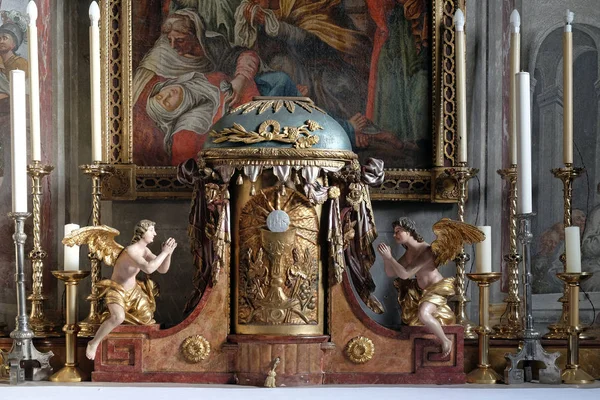 Tabernacolul Din Biserica Sfântul Ioan Botezătorul Din Zagreb Croaţia — Fotografie, imagine de stoc