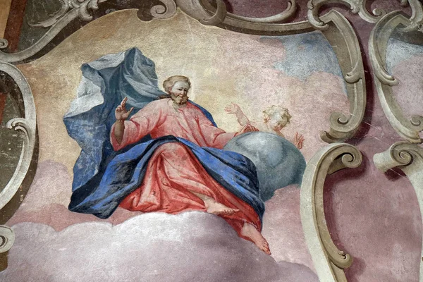 Gott Der Vater Fresko Der Decke Der Kirche Des Heiligen — Stockfoto