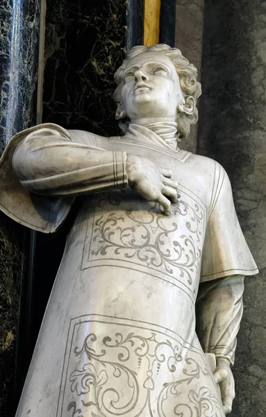 Statua San Lorenzo Roma Sull Altare Maggiore Della Chiesa San — Foto Stock