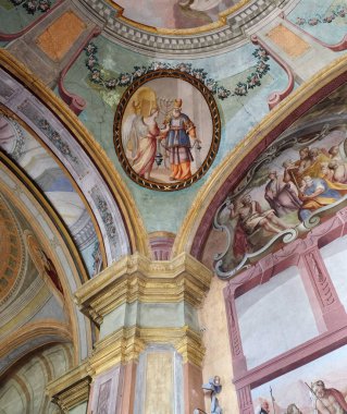 Fresco Zagreb, Hırvatistan Saint John Baptist kilisesinin tavanında