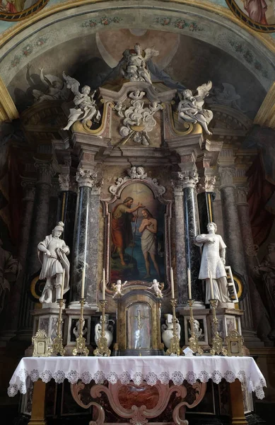 Altare Maggiore Nella Chiesa San Giovanni Battista Zagabria Croazia — Foto Stock