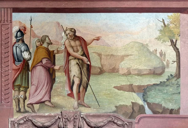 Szenen Aus Dem Leben Des Heiligen Johannes Des Täufers Fresko — Stockfoto