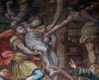 Haç'tan bir ifade, Zagreb'deki Aziz Yahya Baptist kilisesinde sunak, Hırvatistan