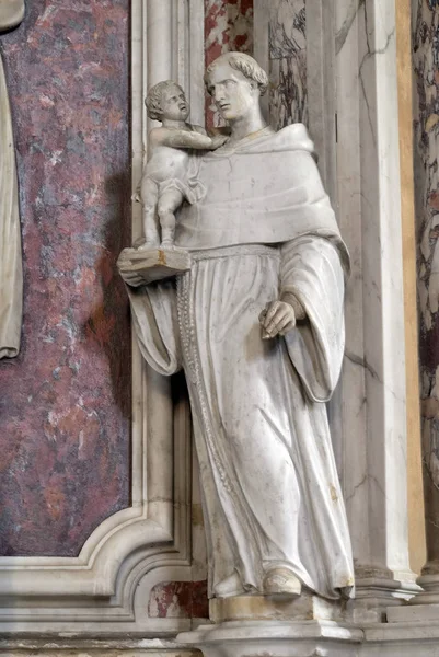 Pomnik Antoniego Padwy Ołtarzu Świętego Franciszka Asyżu Kościele Jana Chrzciciela — Zdjęcie stockowe