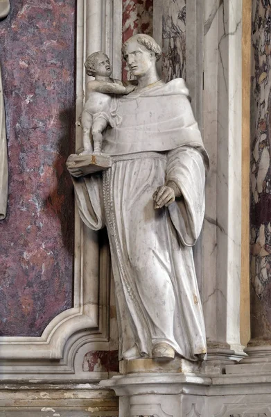 Statua Sant Antonio Padova Sull Altare San Francesco Assisi Nella — Foto Stock