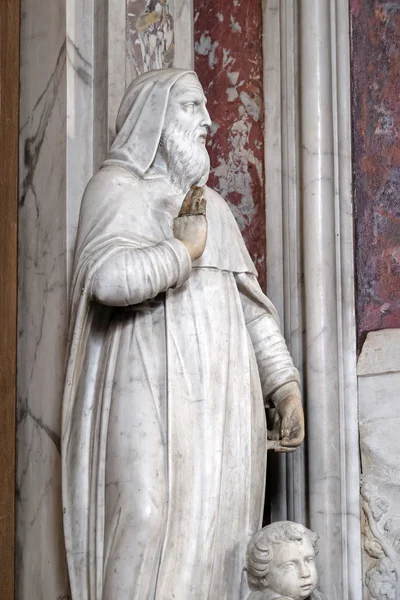 Saint Antoine Grande Statue Sur Autel Saint François Assise Dans — Photo