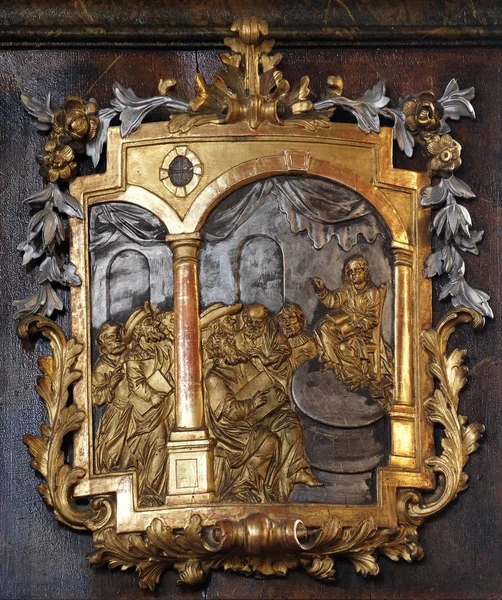 Detail Des Taufbeckens Der Kirche Des Heiligen Johannes Des Täufers — Stockfoto