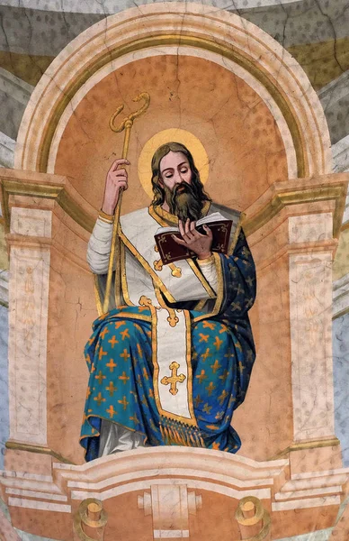 İskenderiyeaziz Athanasius, Zagreb'deki Aziz Yahya Baptist kilisesinin tavanında fresk, Hırvatistan