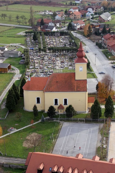 Igreja Paroquial Assunção Virgem Maria Savski Nart Croácia — Fotografia de Stock