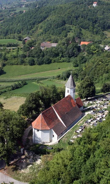 Kościół Narodzenia Najświętszej Maryi Panny Sveta Marija Pod Okicem Chorwacja — Zdjęcie stockowe