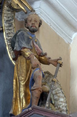 Saint Roch, Cazma'daki Aziz Meryem Magdalene Kilisesi'ndeki Our Lady'nin sunağındaki heykel, Hırvatistan