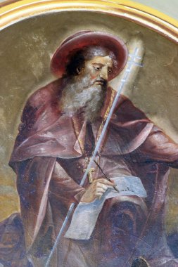 Saint Jerome, Ivanic Grad'daki Aziz Petrus Kilisesi'ndeki fresk, Hırvatistan