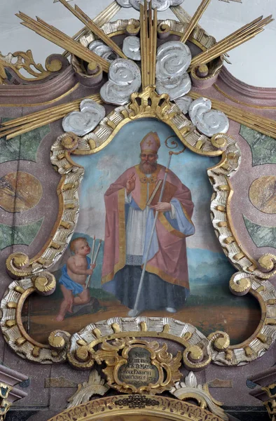 Saint Blaise Szent Három Királyok Oltára Szűz Mária Mennybemenetele Templomában — Stock Fotó