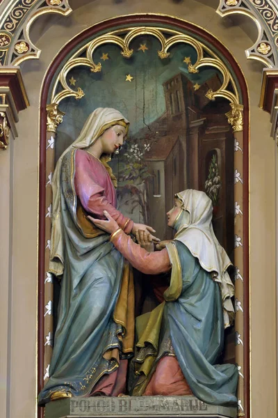 クロアチア イヴァニック グラードの聖ペテロ教会の祭壇 メアリーの訪問 — ストック写真