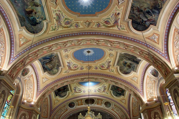 Affresco Sul Soffitto Della Chiesa San Pietro Grad Ivanico Croazia — Foto Stock