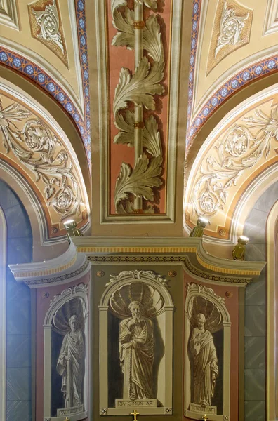 Фреска Храмі Святого Петра Іванівській Град Хорватія — стокове фото