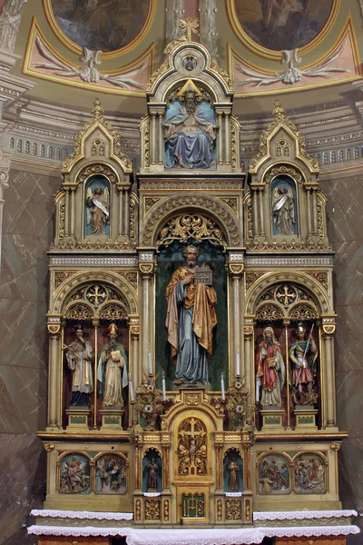 Altar Principal Igreja São Pedro Ivanic Grad Croácia — Fotografia de Stock