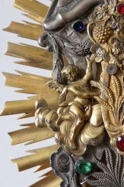 Angel, monstrance detay, Ivanic Grad Saint Peter kilisesi, Hırvatistan