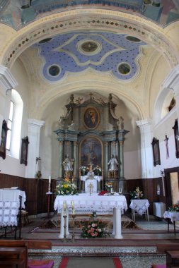 Lijevi Dubrovcak Aziz Nicholas kilisesinde ana sunak, Hırvatistan