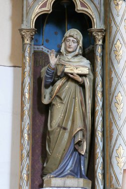 Saint Anne, Posavski Bregi Saint Maximilian kilisesinde Meryem Immaculate Kalp sunak üzerinde heykel, Hırvatistan