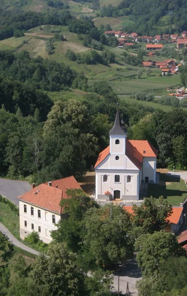 Szent Borbála Plébániatemplom Bedekovcina Horvátország — Stock Fotó