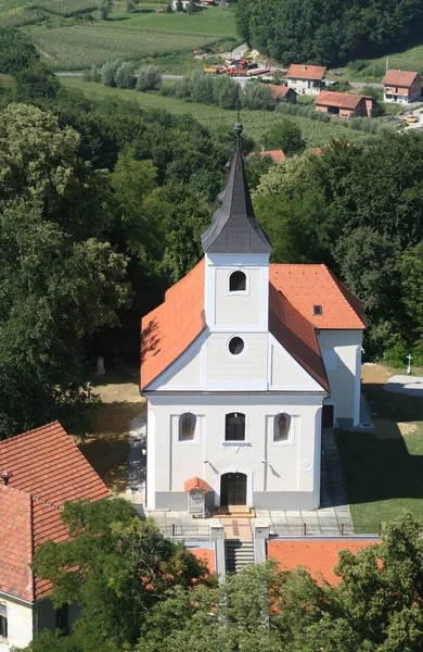 Kościół Parafialny Świętej Barbary Bedekovcina Chorwacja — Zdjęcie stockowe