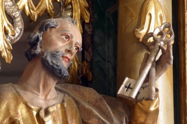 Havari Aziz Petrus, Komin'deki Üç Kral Kilisesi'ndeki ana sunak üzerindeki heykel, Hırvatistan