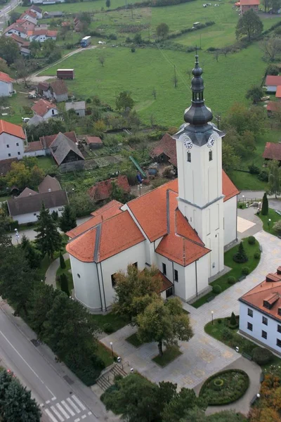 Kyrkan Antagandet Jungfru Maria Klostar Ivanic Kroatien — Stockfoto