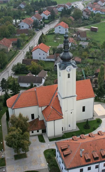 Iglesia Asunción Virgen María Klostar Ivanic Croacia — Foto de Stock