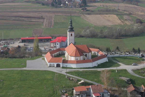 Igreja Dos Três Reis Komin Croácia — Fotografia de Stock