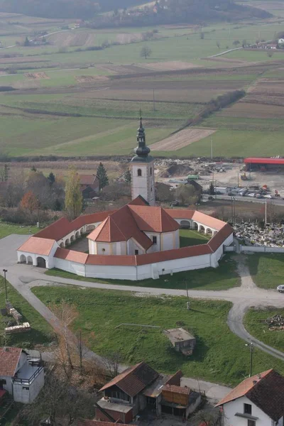 Igreja Dos Três Reis Komin Croácia — Fotografia de Stock