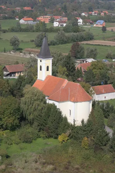 Igreja Paroquial São Maximiliano Posavski Bregi Croácia — Fotografia de Stock