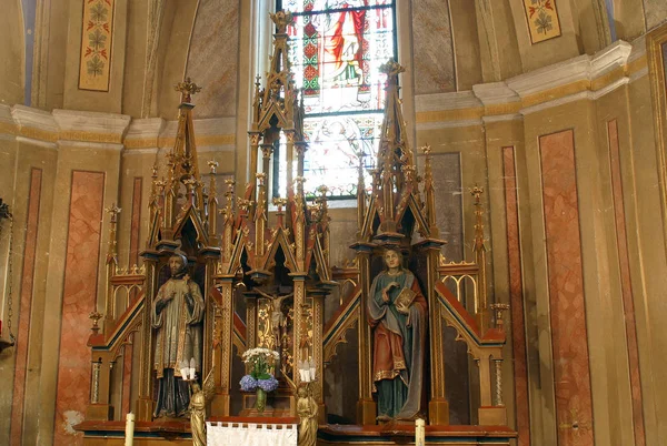 Altar Principal Igreja São Nicolau Bistra Croácia — Fotografia de Stock