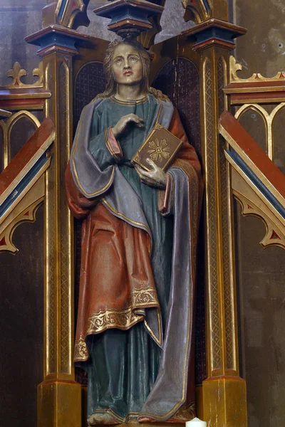 Johannes Der Evangelist Statue Auf Dem Hauptaltar Der Kirche Des — Stockfoto