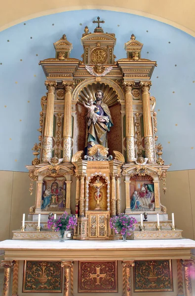 Altar São José Igreja Nossa Senhora Lourdes São José Barilovicki — Fotografia de Stock