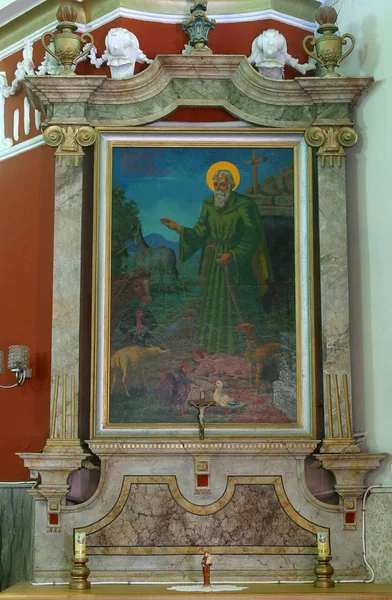 Heilige Anthony Great Altar Der Kirche Der Heiligen Barbara Bedekovcina — Stockfoto
