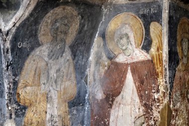 Makedonya'nın Ohri kenti yakınlarındaki Saint Naum Manastırı'ndaki Fresk