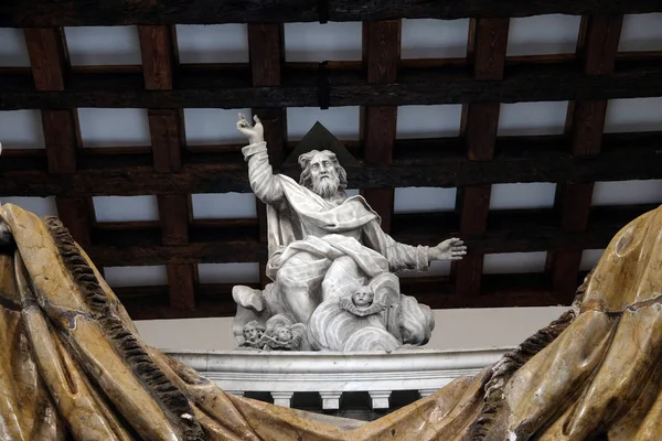 God Father Statue High Altar Catholic Church Saint Clare Kotor — Stock Photo, Image
