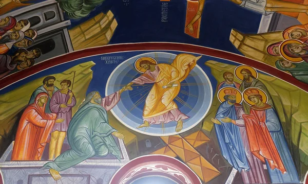 Opstanding Van Christus Fresco Kerk Van Heilige Paraskeva Van Balkan — Stockfoto