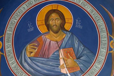 İsa Mesih, Makedonya'daki Ohri Saint Naum Manastırı yakınlarındaki Balkanlar'daki Saint Paraskeva Kilisesi'ndeki fresk