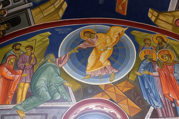 Resurrection Christ Fresco Church Saint Paraskeva Balkans Saint Naum Monastery — Stock Photo, Image