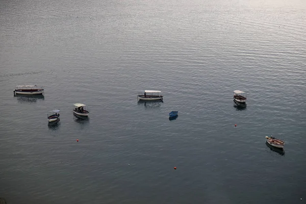Petits Bateaux Sur Lac Ohrid Ohrid Macédoine — Photo