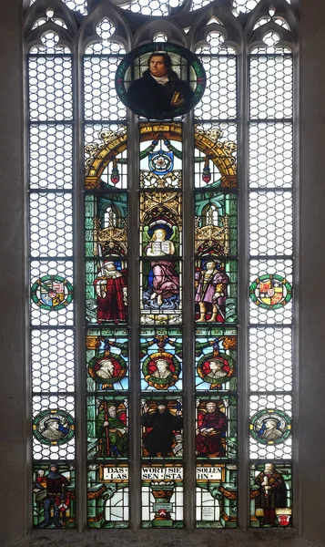 Stained Glass Window James Church Rothenburg Der Tauber Germany — Stock Photo, Image