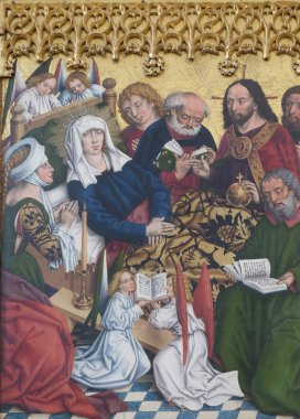 Rothenburg ob der Tauber'deki St James Kilisesi'nde Meryem Ana'nın ölümü, On iki Havari sunağı, Almanya