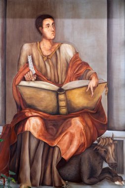 Evangelist Aziz Luka, Travno'daki Aziz Luka Kilisesi'nde sunak, Zagreb, Hırvatistan