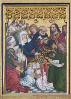 Rothenburg ob der Tauber'deki St James Kilisesi'nde Meryem Ana'nın ölümü, On iki Havari sunağı, Almanya