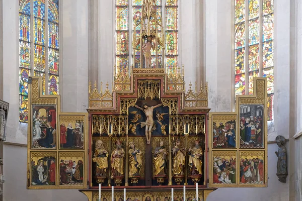 Rothenburg Der Tauber Szent Jakab Templomban Lévő Tizenkét Apostol Oltára — Stock Fotó