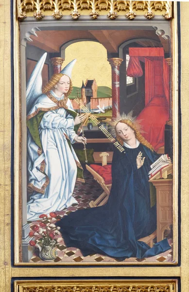 Annunciation Rothenburg Der Tauber James Kilisesi Nde Iki Havarisun Almanya — Stok fotoğraf