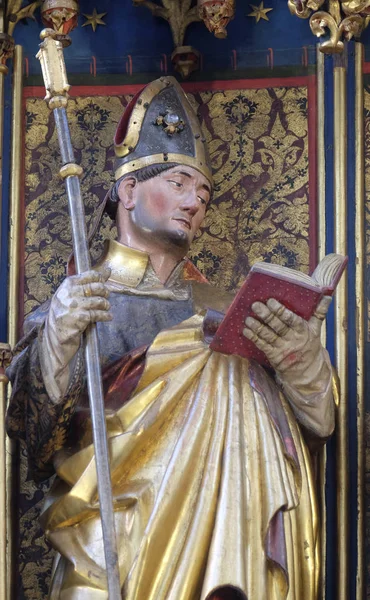 Sint Leonard Twaalf Apostelen Altaar Sint Jakobus Kerk Rothenburg Der — Stockfoto