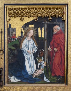 Doğum Sahnesi, Rothenburg ob der Tauber'deki St James Kilisesi'nde on iki Havari sunağı, Almanya